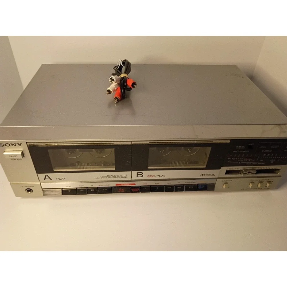 Sony TC-W2 NEW BELTS Dual Cassette Deck Tape Recorder HiFi Tested Works tested